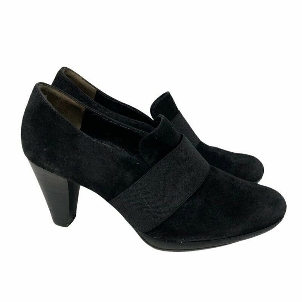 Paul Green Loafers Pump Shoes Black Leather 7.5